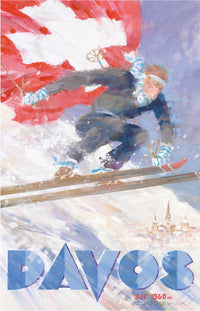 Davos: 'Skier with Flag'