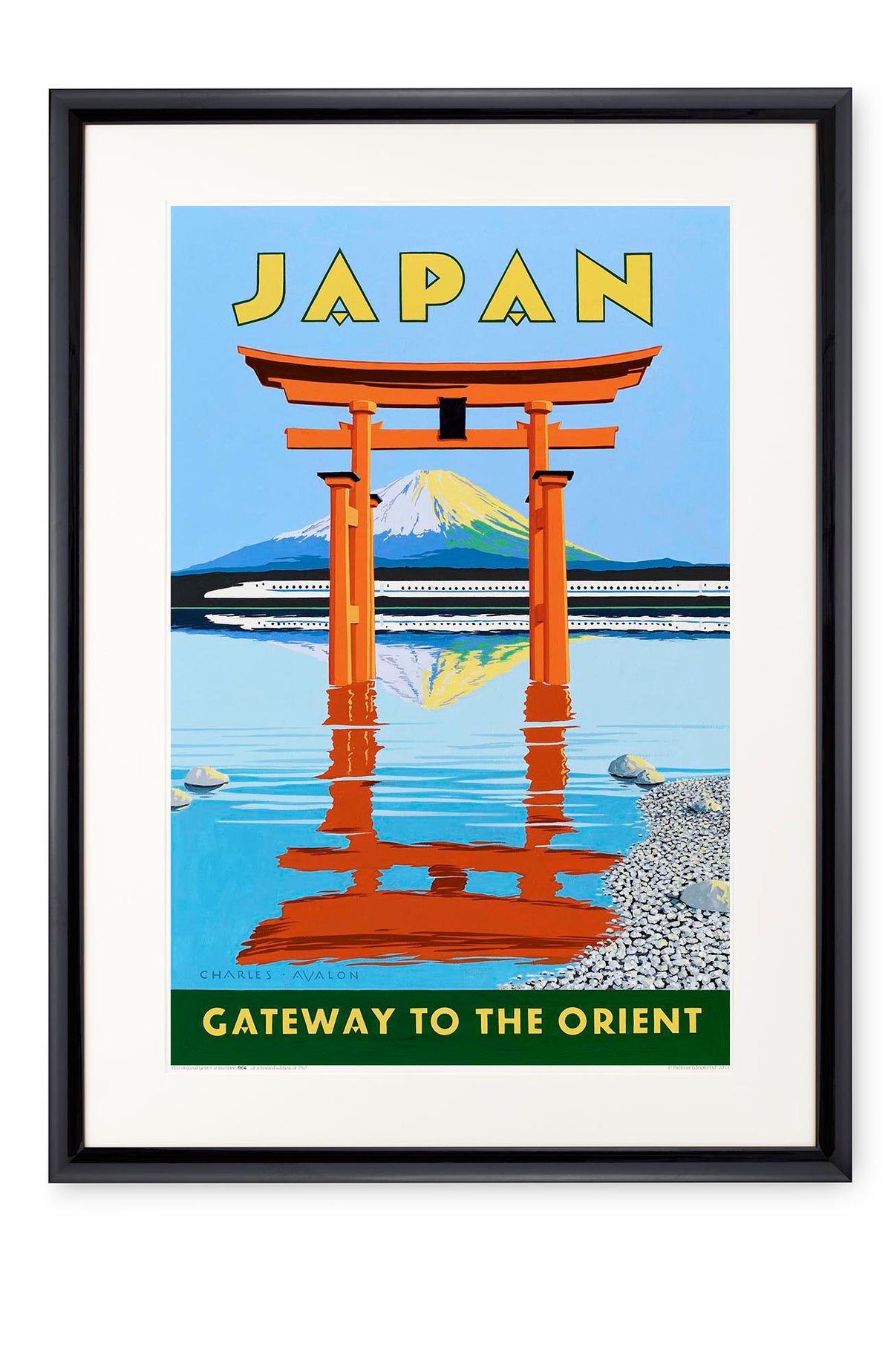 Curved black lacquer