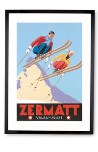 Zermatt: 'Skiing Couple'