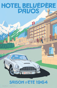 Aston Martin DB5 - Hotel Belvédère, Davos - Pullman Editions