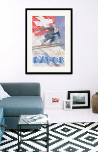 Davos: 'Skier with Flag' - Pullman Editions