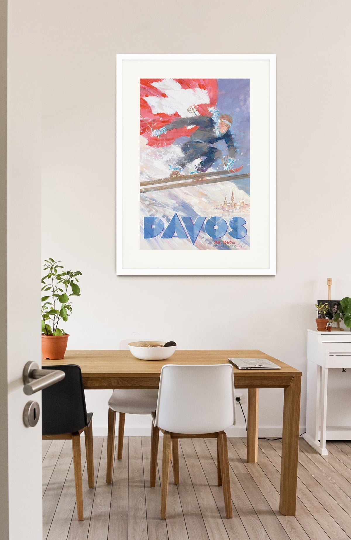 Davos: 'Skier with Flag' - Pullman Editions