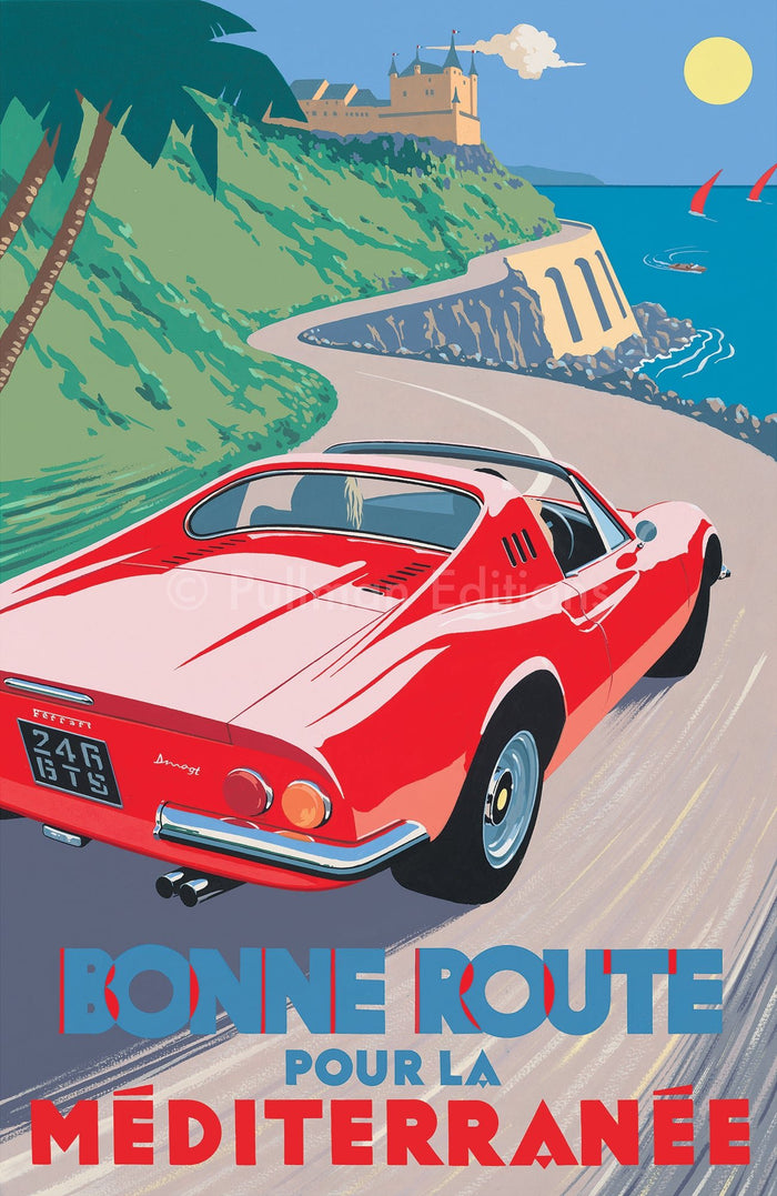 Ferrari Dino 246 gt - Bonne Route pour la Méditerranée - Pullman Editions
