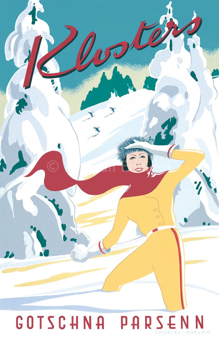 Klosters: 'Snowballing Girl' - Pullman Editions