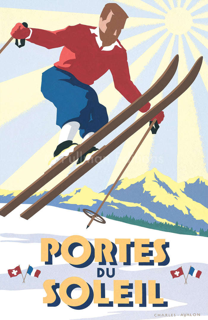 Portes du Soleil: 'Skier in Flight' - Pullman Editions