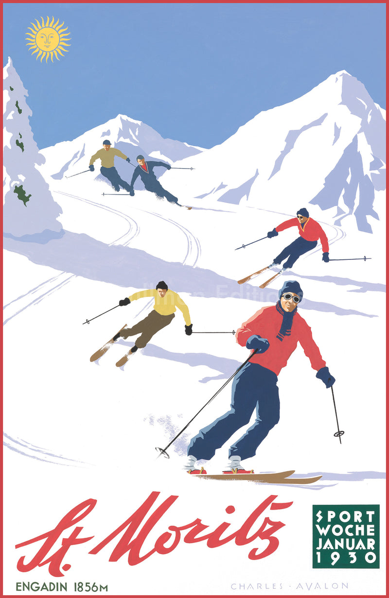 St. Moritz: 'Downhill Skiers'