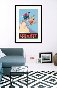 Zermatt: 'Skiing Couple' - Pullman Editions