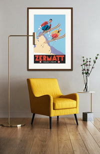 Zermatt: 'Skiing Couple' - Pullman Editions