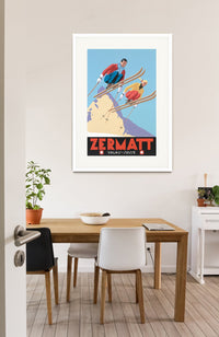 Zermatt: 'Skiing Couple' - Pullman Editions